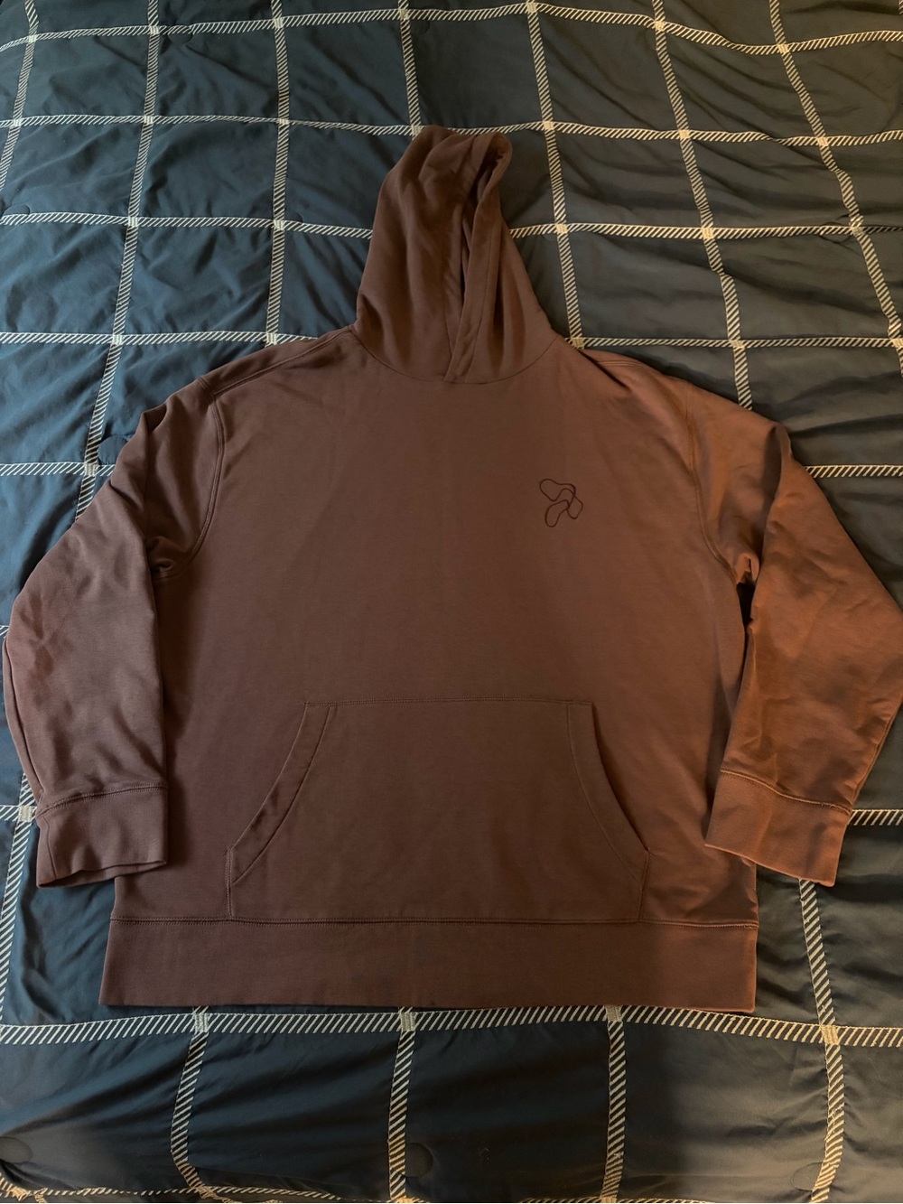 Express Mens Dark Purple Graphic Hoodie XL